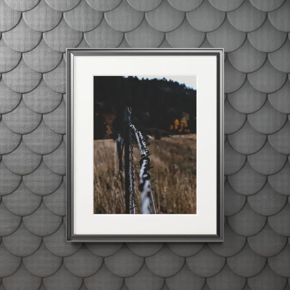 Golden Fence Photography Print | Rustic Landscape Art Print