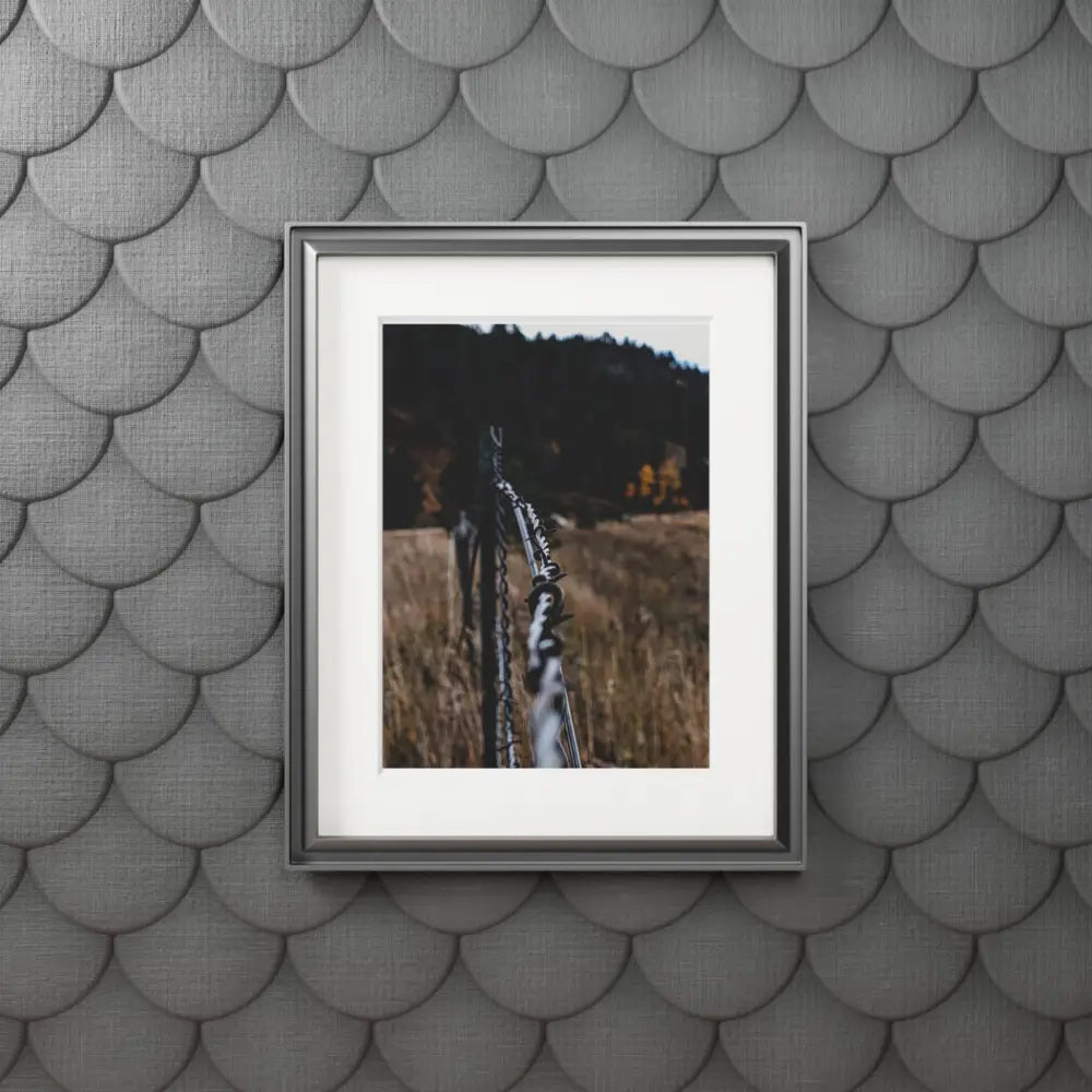 Golden Fence Photography Print | Rustic Landscape Art Print