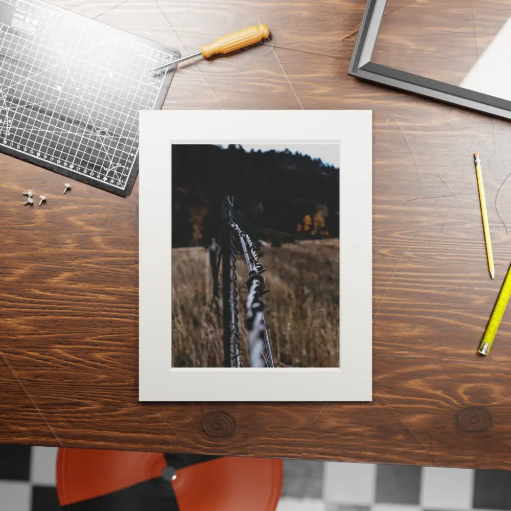 Golden Fence Photography Print | Rustic Landscape Art Print