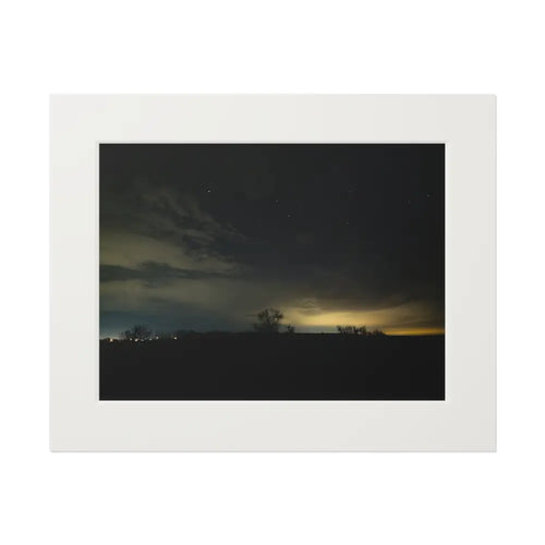 Sunset Mountain Photography Print | Golden Hour Landscape 20’’ x 16’’ (Horizontal) / White Print